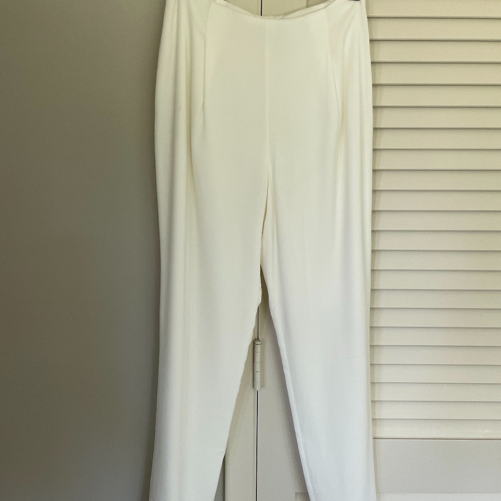 Ivory side zip pants